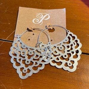 Large silver earrings
